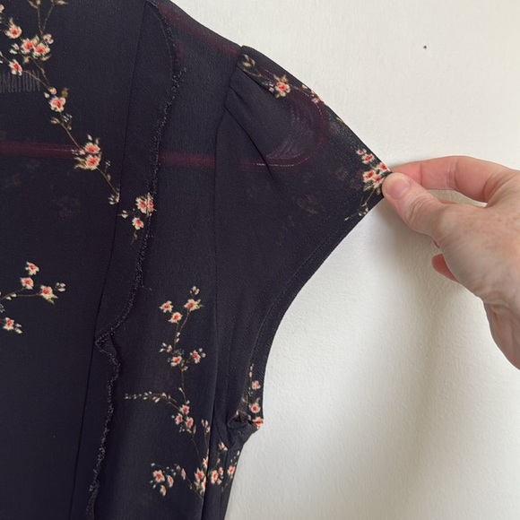 Black and Floral Reformation Dress size 2 - Picture 8 of 13